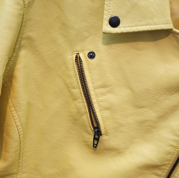 COLLEEN LOPEZ Purple Faux Leather Moto Jacket - Picture 11 of 14